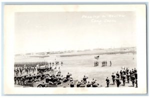 c1941 US Army Passing In Review Military Camp Cooke CA RPPC Photo Postcard 