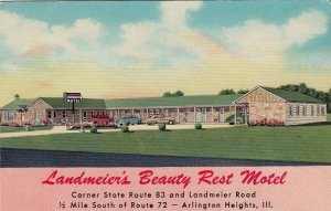 Postcard Landmeier's Beauty Rest Motel Arlington Heights IL