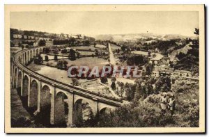 Old Postcard Haute Vienne St Leonard de Noblat Viaduct and Panorama