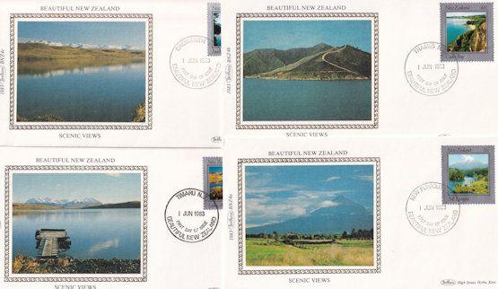 Beautiful New Zealand 4x Landscape Benham First Day Cover s