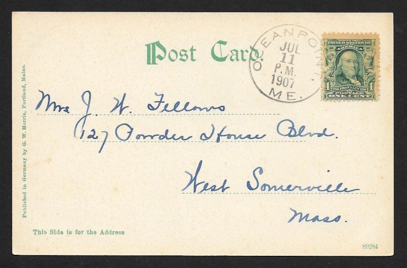 Shore View Cunner Rock & Surf Ocean Point Maine Used c1907