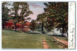 1906 Glenwood Lake Geneva Cabin View Chicago Illinois IL Posted Vintage Postcard