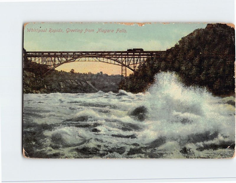 Postcard Whirlpool Rapids, Greetings from Niagara Falls