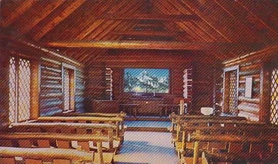 Interior View Chapel Of The Transfiguration Moose Wyoming