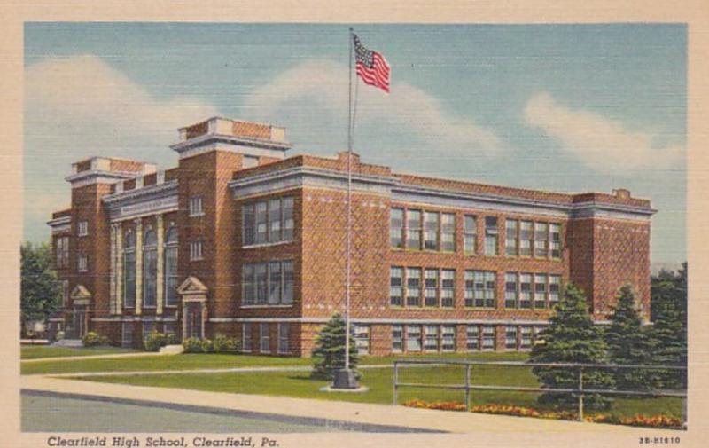 Pennsylvania Clearfield High School 1953 Curteich