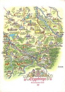 BR87987 erzgebirge westlicher teil map cartes geographiques germany