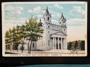 Vintage Postcard 1921 Cathedral of the sacred Heart, Richmond, Virginia (VA)