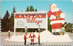 Jefferson NH Santa's Village Santa Claus Elves Elf c1960s Postcard G34