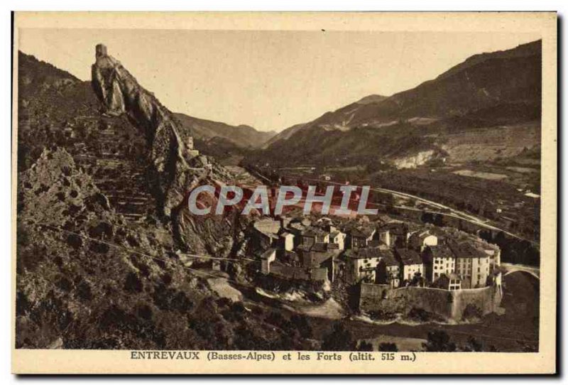 Old Postcard Entrevaux And Forts