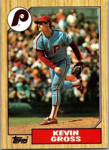 1987 Topps Baseball Card Kevin Gross Philadelphia Phillies sk3467