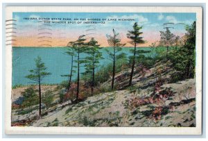 1935 Indiana Dunes State Park, Wonder Spot of Indiana Gary IN Postcard