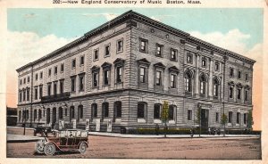 Vintage Postcard 1923 New England Conservatory Of Music Boston Massachusetts MA