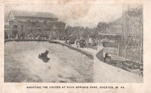 Vintage Postcard 1907 Shooting Chutes at Rock Springs Park Chester W. Virginia