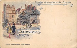 Stara Praha Poster Art Unused stains on card