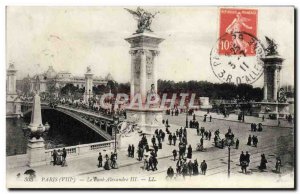 Old Postcard Paris Pont Alexandre III