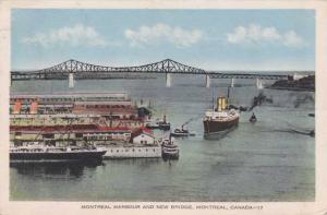 Harbour and New Bridge - Montreal QC, Quebec, Canada - pm 1939