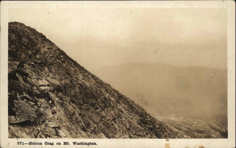 Shorey 571 White Mountains Nelson Crag Mt. Washington Real Photo Postcard