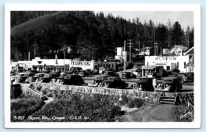 RPPC DEPOE BAY, Oregon OR ~ Aquarium DOWNTOWN Museum c1930s  Postcard