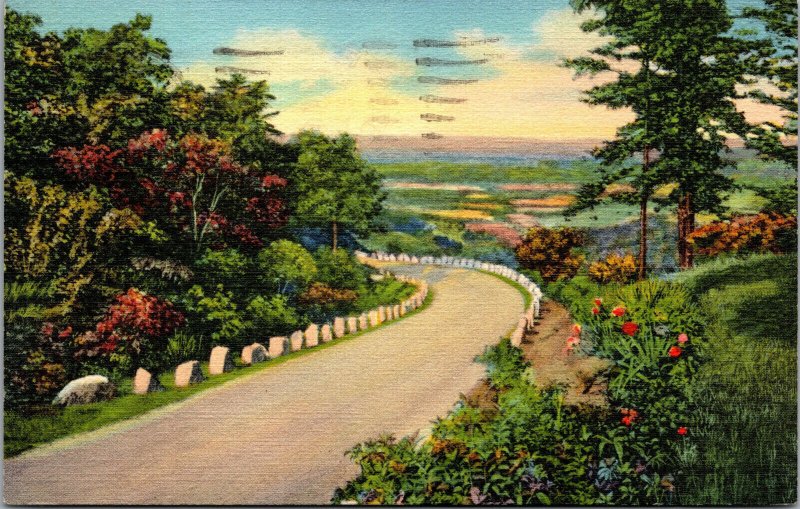 Vtg 1940s Fairyland Highway Lookout Mountain Rock City Gardens Georgia Postcard