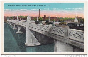 Illinois Aurora Memorial Bridge Across Fox River