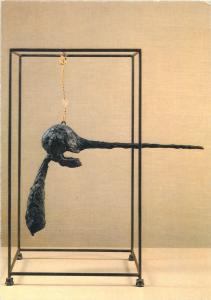 Art postcard sculpture Alberto Giacometti - The Nose 1947