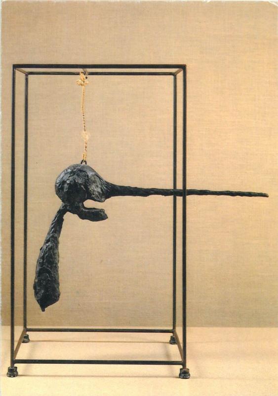 Art postcard sculpture Alberto Giacometti - The Nose 1947