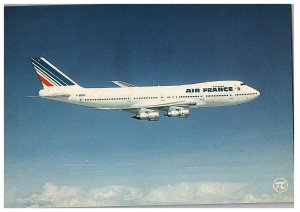 Air France Boeing 747 Airplane Postcard