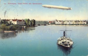 L409 Germany Konstanz 1911 Zeppelin Ship vintage postcard
