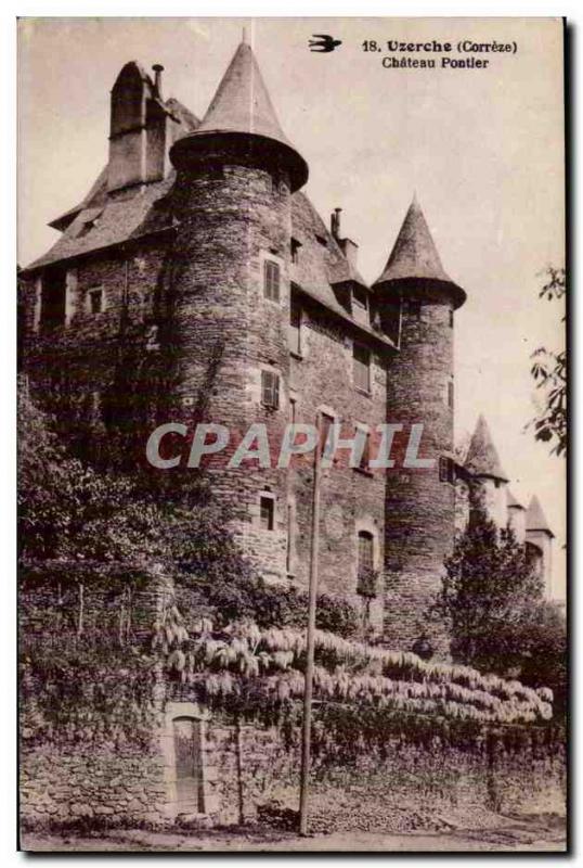 Old Postcard Uzerche (Correze) Castle Pontier