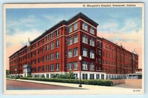 HAMMOND, Indiana IN ~ ST. MARGARET'S HOSPITAL Lake County 1945 Linen Postcard