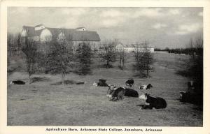 1940s Printed Postcard; Agriculture Barn, Arkansas State College Jonesboro AR 