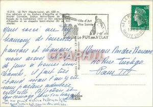 Postcard Modern Le Puy (Haute Loire) Alt 630 m General view and Rocks Needle ...