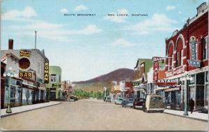 South Broadway Red Lodge Montana MT UNUSED Postcard E55