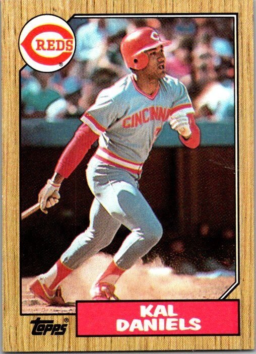 1987 Topps Baseball Card Kal Daniels Cincinnati Reds sk3295