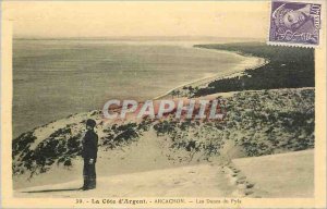 'Old Postcard La Cote d''Argent Arcachon Dunes of Pyla'