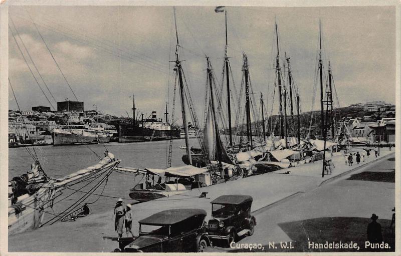 Handelskade, Punda, Curacao, Netherlands West Indies, Postcard