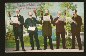 Germany Postmarked 1909 Offenbach Singers UPU Color Postcard