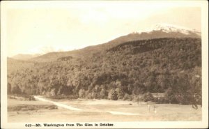 Shorey #642 Mt. Washington From the Glen in October Real Photo Postcard