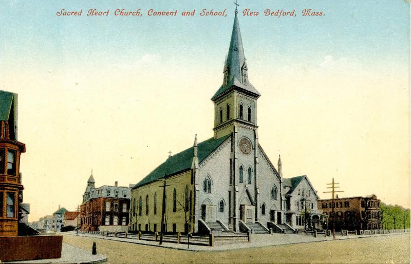 MA - New Bedford. Sacred Heart Church, Convent and School