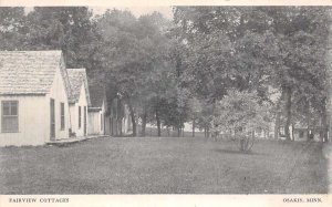 Osakis Minnesota Fairview Cottages B/W Photo Print Vintage Postcard U4537