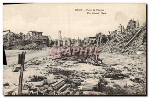 Old Postcard Pinon Place From & # 39Eglise Army