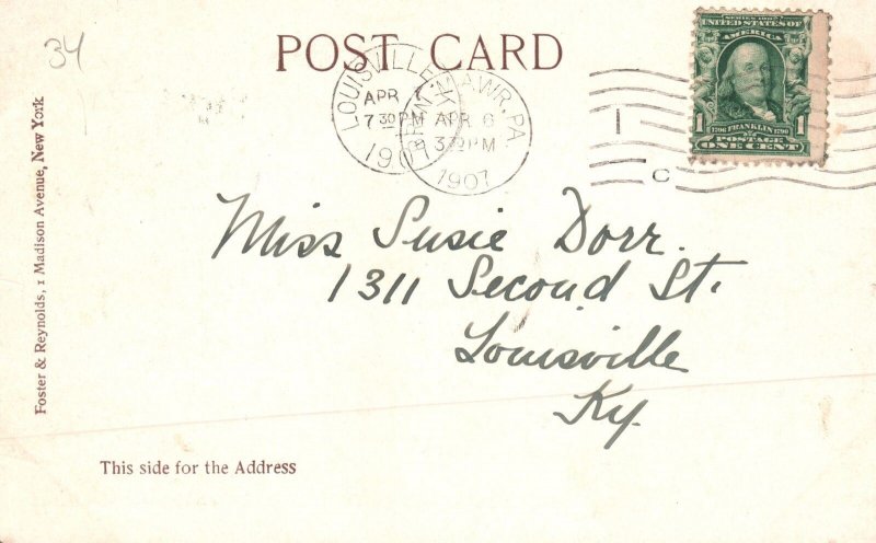 Vintage Postcard 1907 Pennsylvania Avenue Washington D.C. Foster And Reynolds