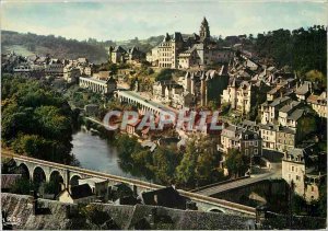 Modern Postcard Uzerche (Correze) The Pearl of the Limousin General View of t...