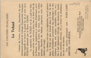 PC CARTE MAP PLAN COLONIE CHAD, TCHAD (a27634)