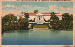 Vintage Postcard Museum Of Art Classic Structure Georgia Marble Cleveland Ohio