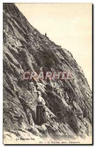 Old Postcard Chamonix Mountaineering