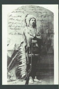 PPC Buffalo Bill In Indian Costume Unposted