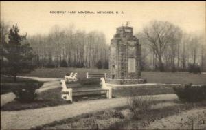 Metuchen NJ Roosevelt Park Memorial Old Postcard