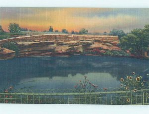 Linen BLUE HOLE AT FISH HATCHERY Santa Rosa New Mexico NM AD4037-12