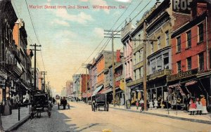MARKET STREET 2ND STREET WILMINGTON DELAWARE MARSHALLTON POSTCARD EXCHANGE 1909